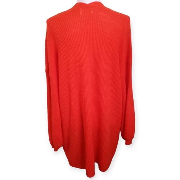 DREAMERS RED DRESS BOUTIQUE ORANGE CARDIGAN SZ.M/L EUC - Picture 5 of 9
